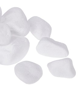 EXTRA WHITE THASSOS pebbles 30-60mm