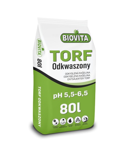 Torf odkwaszony pH 5,5-6,5 BIOVITA 80L