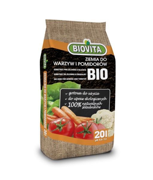 Gotowe podłoże BIO Ziemia do warzw i pomidorów Biovita 