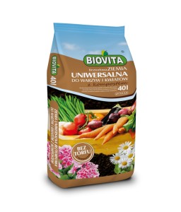 Peat free universal soil for planting vegetables and flowers with compost