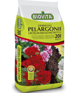 Soil for geraniums and plants grown on balconies