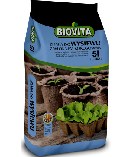 Soil for sowing seeds with coconut fiber