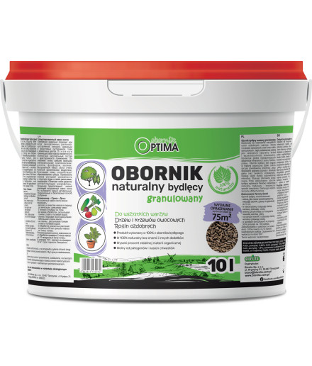 Granulated natural cow manure fertilizer bucket OPTIMA