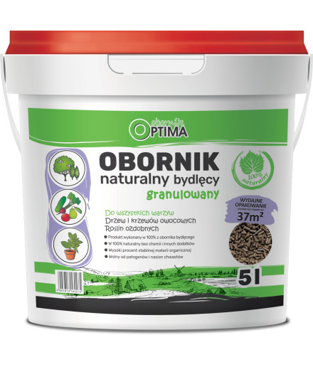 Granulated natural cow manure fertilizer bucket OPTIMA