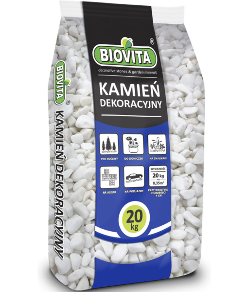 EXTRA WHITE THASSOS pebbles 10-30mm
