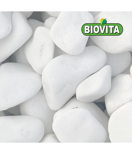 EXTRA WHITE THASSOS pebbles 60-100mm