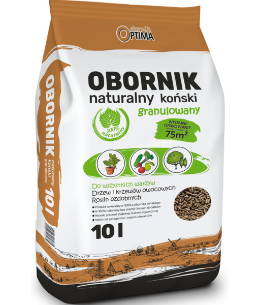Granulated natural horse manure OPTIMA