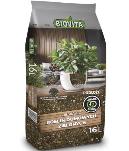 BIGOS Ziemia do roślin domowych zielonych