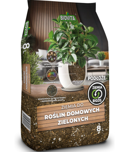 BIGOS Ziemia do roślin domowych zielonych